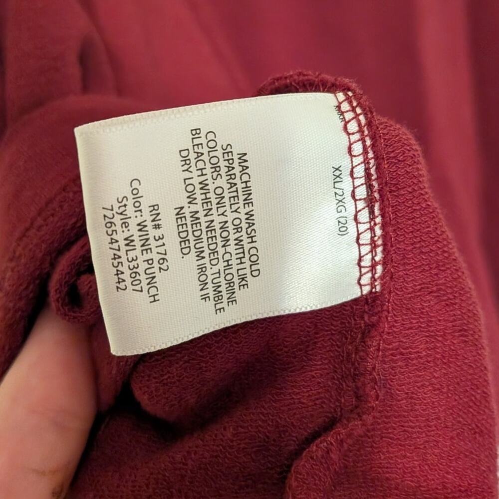 White Stag Cabin Core Burgandy Anorak Jacket With Pockets And Strings To Cinch - Picture 5 of 6
